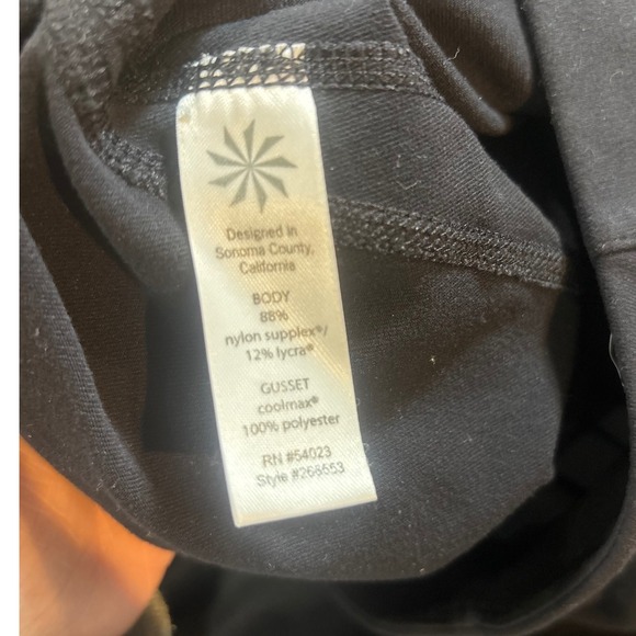 Athleta Women's Black Athletic Bootcut Capri Leggings Size Medium - Picture 10 of 10